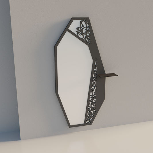 Arabesque Metal Mirror Shelf